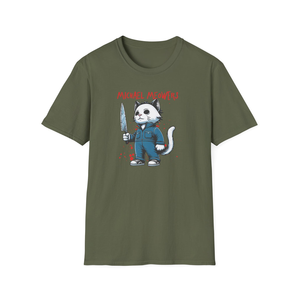 Michael Meowers Halloween Funny Cat T-Shirt, Scary Movie Tee, Halloween Cat Shirt, Horror Movie Cat Fan Gift, Horror Movie Character