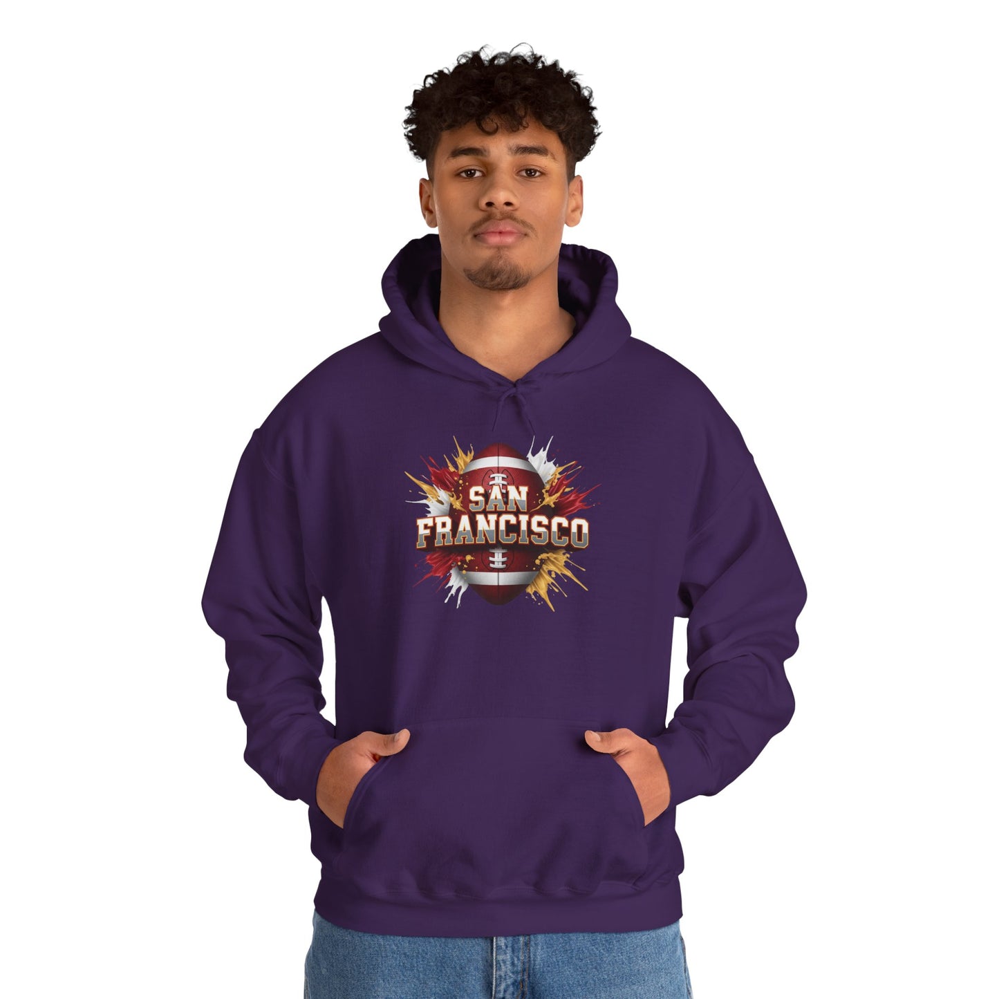 San Francisco Football Hoodie, San Francisco Team Hoodie, Football Gift for San Francisco Fans, Game Day Sports Fan Apparel, Football Fan