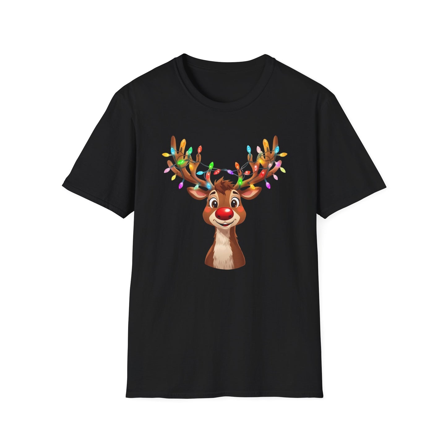 Reindeer with Christmas Lights Shirt, Family Christmas Shirts, Christmas T Shirt, Holiday Shirt, Cute Xmas Shirt for the family, Holiday Gift