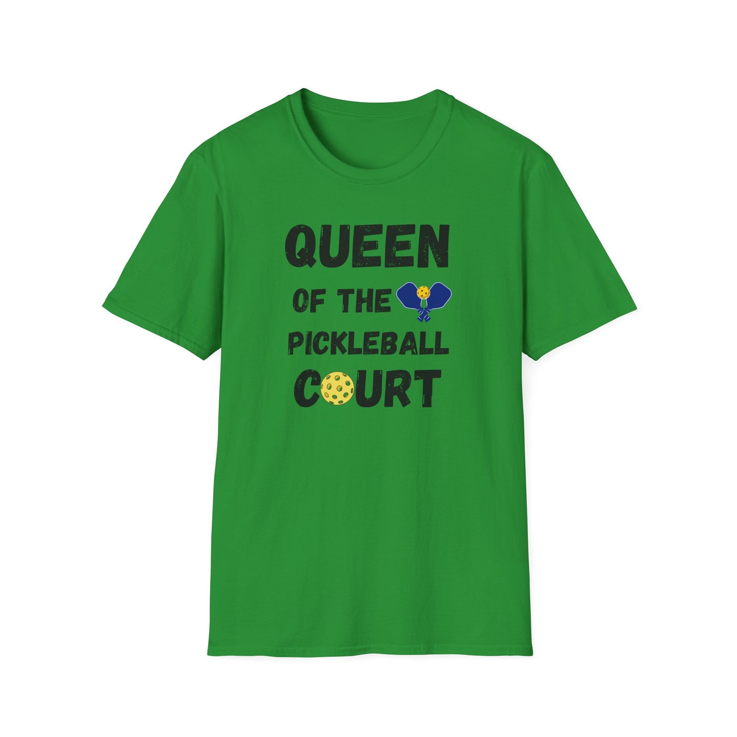 Queen of the Pickleball Court Unisex Softstyle T-Shirt, Pickleball Gift, Pickleball Apparel, Pickleball Lover Shirt, Pickleball Player Tee,