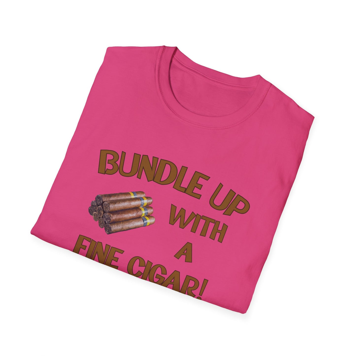 Bundle Up With A Fine Cigar Unisex T-Shirt, BBQ Pool Party Shirt, Relaxation Leisure, Cigar lover Gift, Cigar Aficionado, Dad Gift