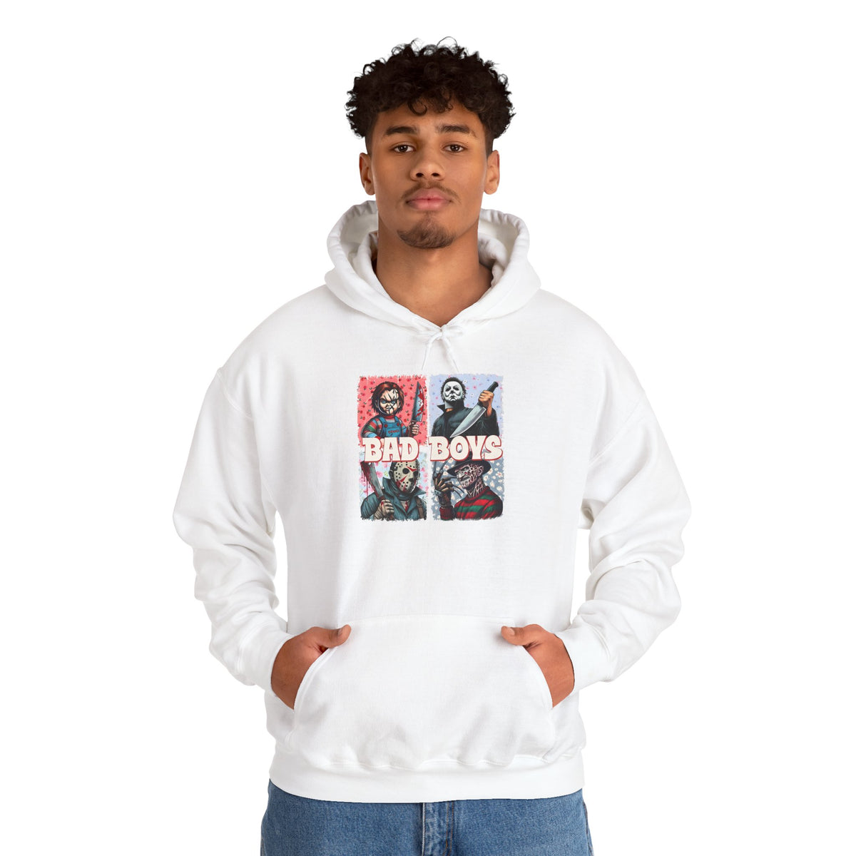Horror Movie Villains Halloween Bad Boys Unisex Hoodie, Scary Movie Pullover, Horror Movie Sweatshirt, Halloween Costume Hoodie