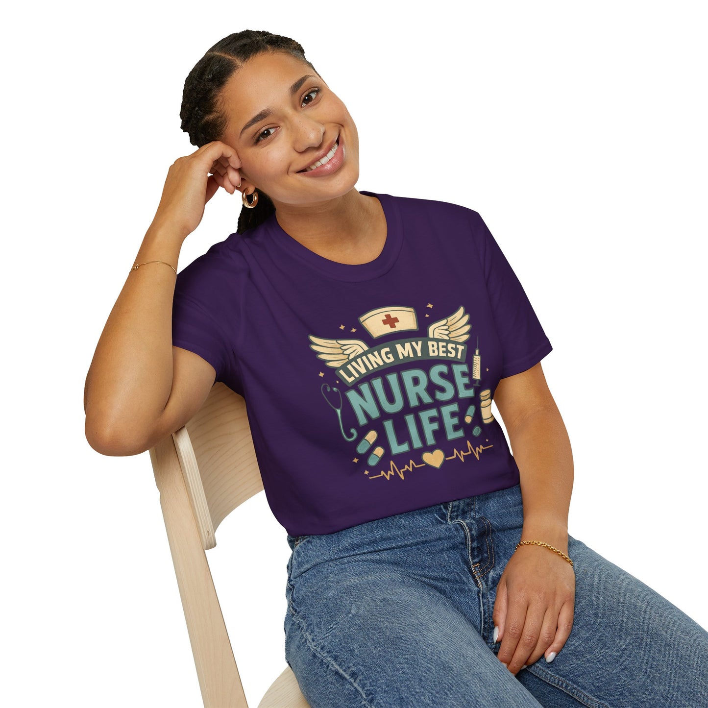 Living My Best Nurse Life Shirt – Cute Nurse Shirt for Women – RN Nurse Life Tee – Nurse Appreciation Gift, Medical Worker Shirt
