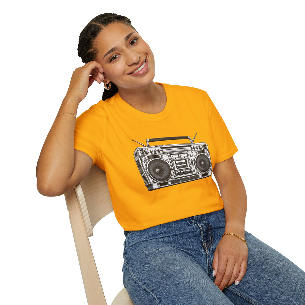 Boombox T-Shirt, Retro Music Shirt, Vintage Cassette Radio Tee, 80s 90s Nostalgia, Music Lover Gift