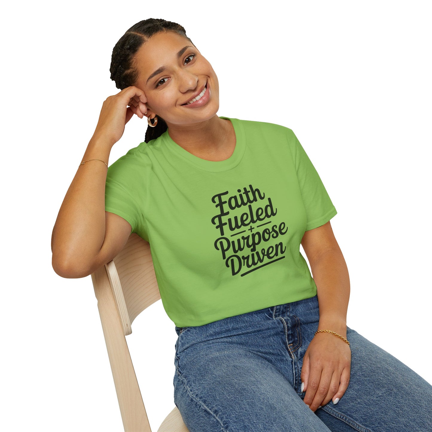 Faith Fueled Purpose Driven T-Shirt – Inspirational Christian Shirt, Motivational Faith Tee for Women & Men
