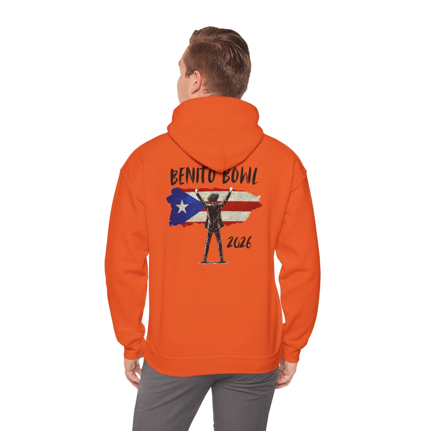 Benito Bowl PR Flag 2026 Hoodie, Benito Bowl XL, Football Fan Gift, Puerto Rico Boricua Heritage Culture Pride Hoodie
