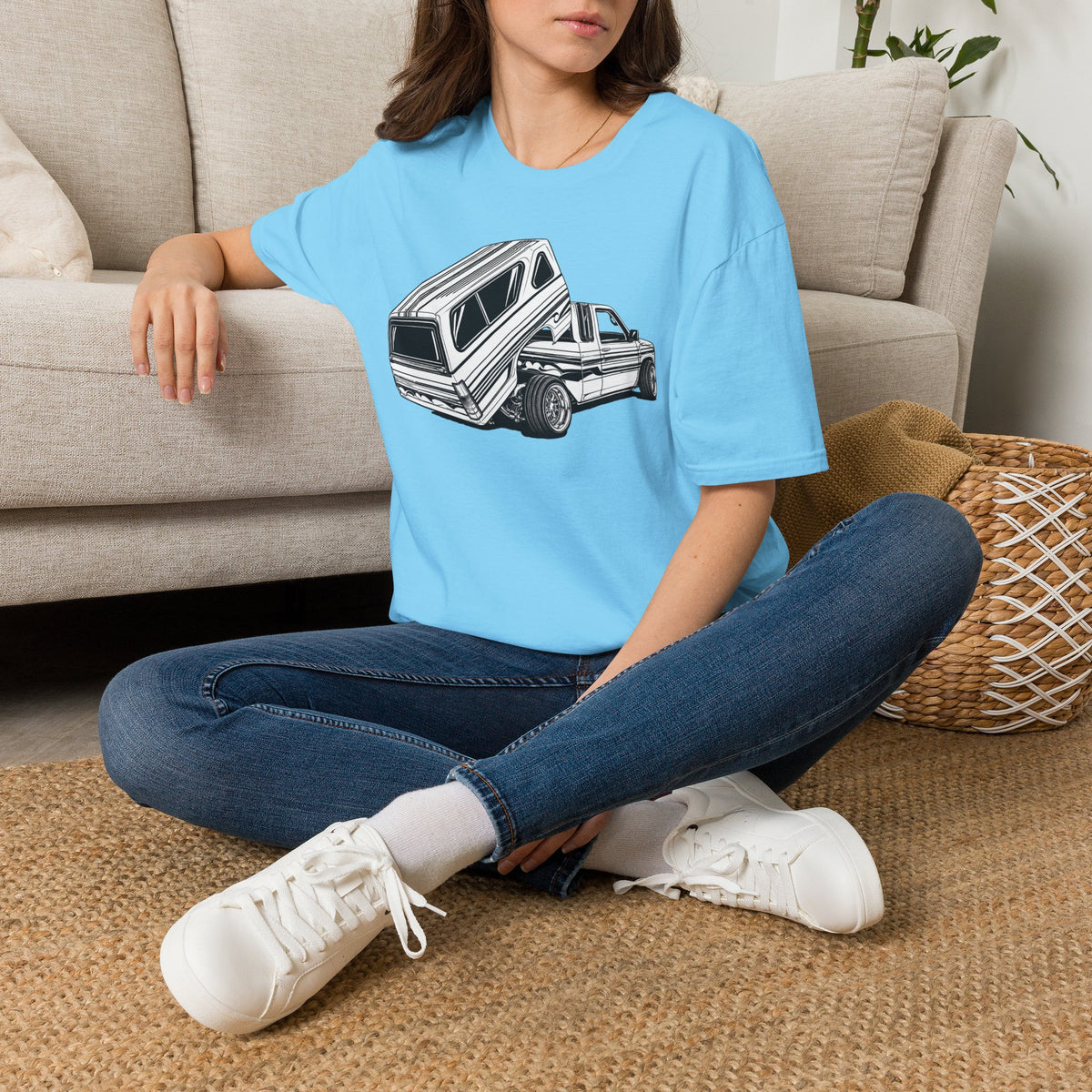 Mini Truck Lowrider Shirt, Lowrider Bed Dancer Truck T-Shirt, Custom Lowered Truck Tee, Car Enthusiast Gift