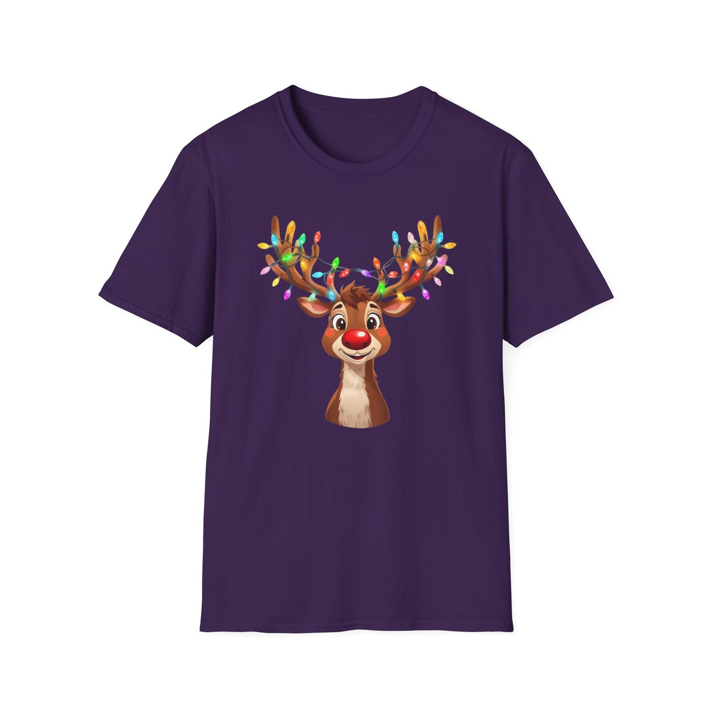 Reindeer with Christmas Lights Shirt, Family Christmas Shirts, Christmas T Shirt, Holiday Shirt, Cute Xmas Shirt for the family, Holiday Gift