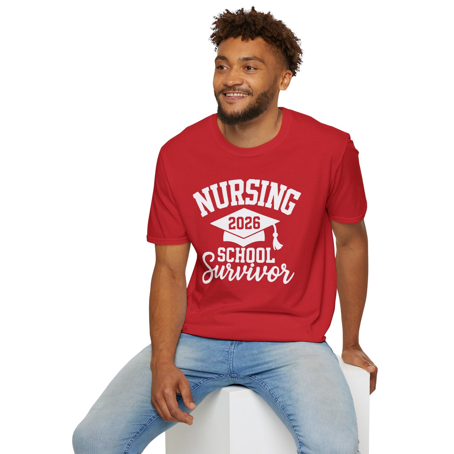 Nursing 2026 School Survivor T-Shirt, Nurse Graduation Shirt, RN Student Gift, Nursing School Grad Tee