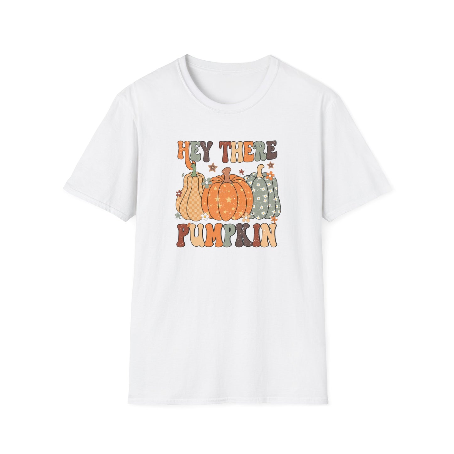 Hey There Pumpkin Fall T-Shirt - Cute Women's Autumn Tee, Thanksgiving Shirt, Pumpkin Thanksgiving Tee, Cozy Fall Tee for Her, Friendsgiving