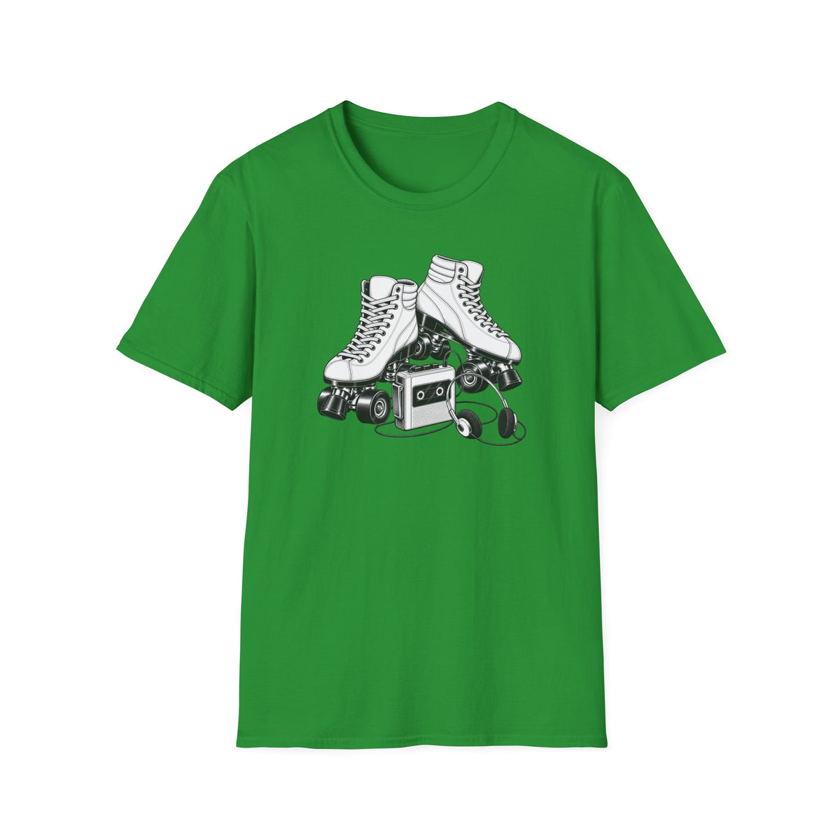 Roller Skate T-Shirt, Retro Cassette Tee, Vintage Roller Rink Shirt, Music Lover Gift, Skater Tee