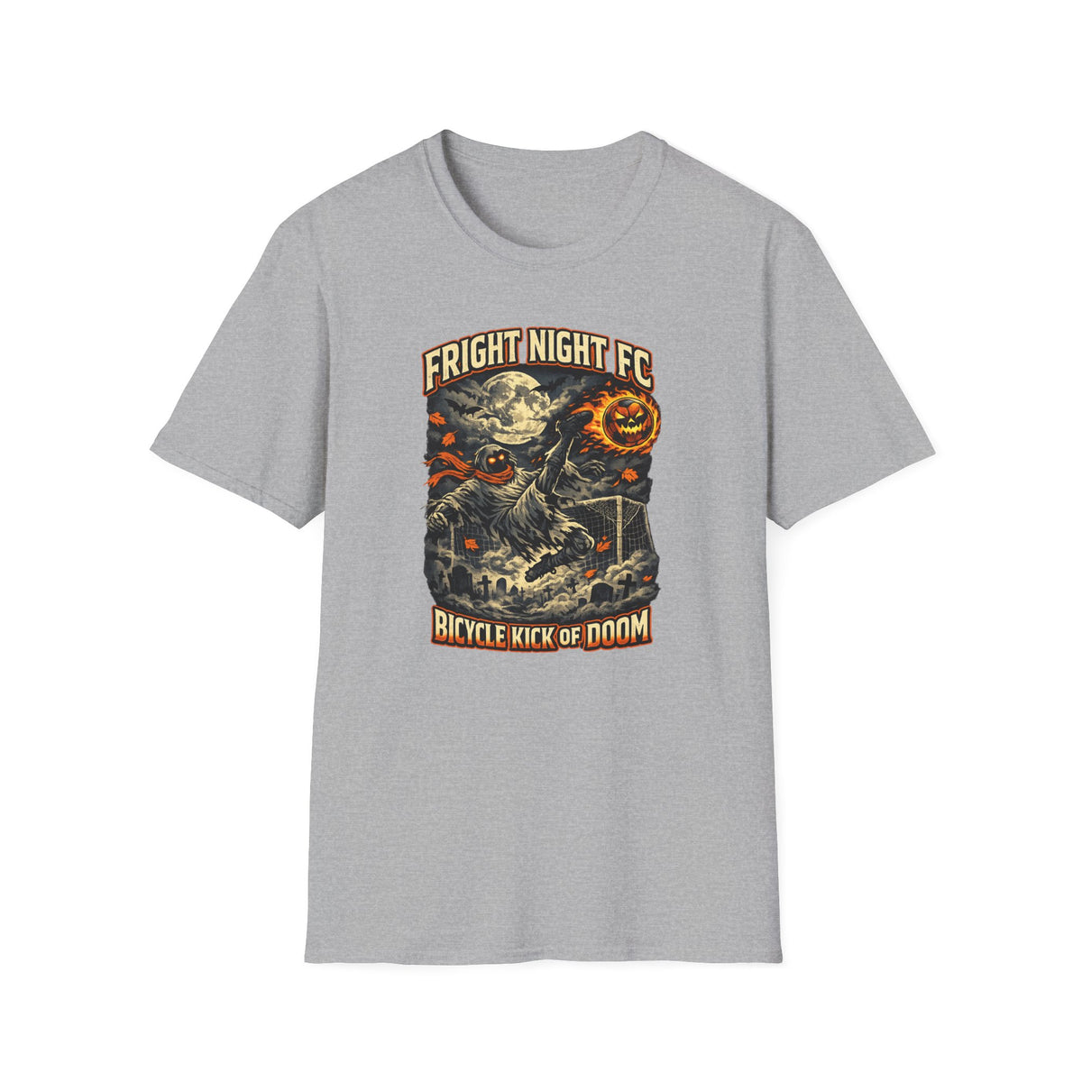 Halloween Soccer Shirt, Fright Night FC Tee, Mummy Soccer T-Shirt, Pumpkin Soccer Ball Shirt, Fall Sports Gift