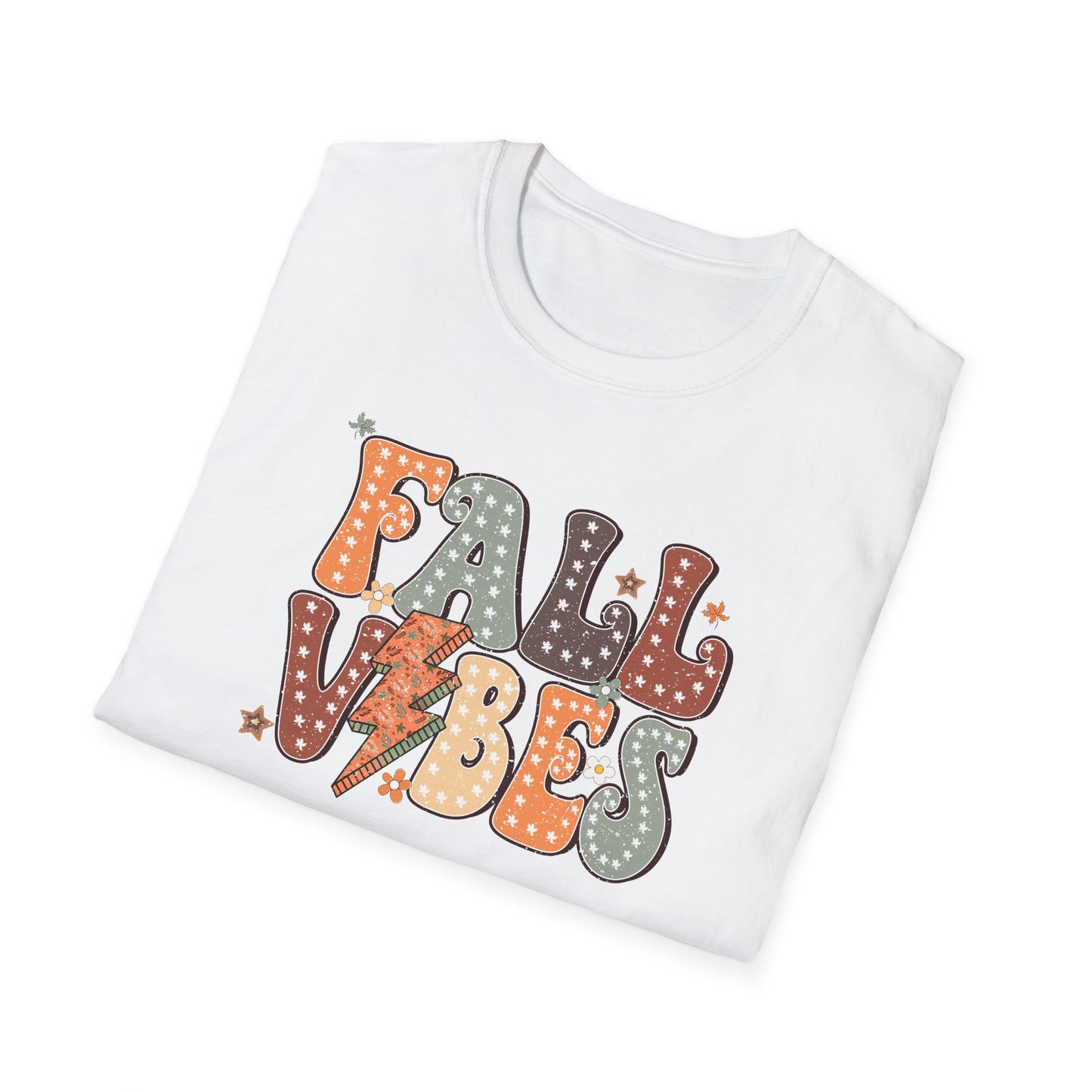 Fall Vibes T-Shirt, Autumn Graphic Tee, Cozy Shirt, Relaxing Casual Top, Seasonal Clothing, Thanksgiving Tee, Friendsgiving gift