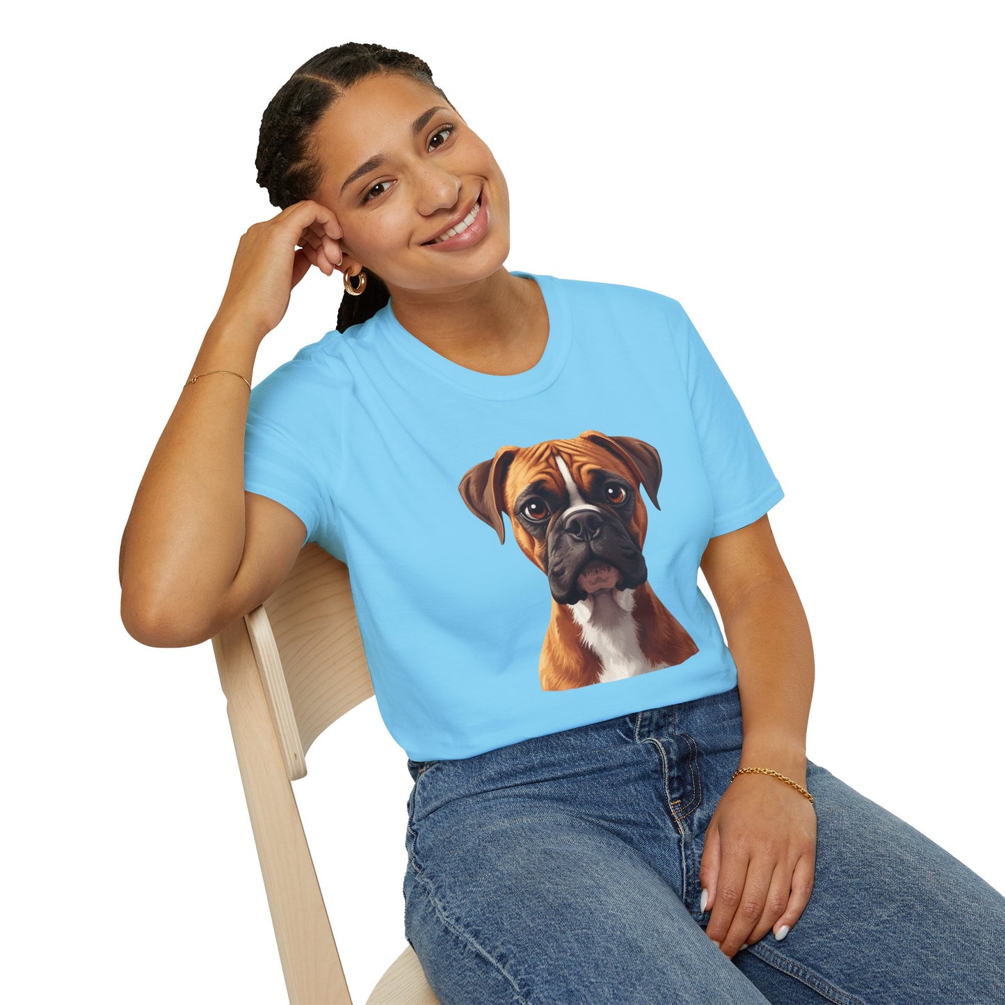 Boxer Dog Portrait Shirt – Boxer Dog Lover Gift, Cute Dog Mom Tee, Dog Dad Shirt, Pet Breed Apparel
