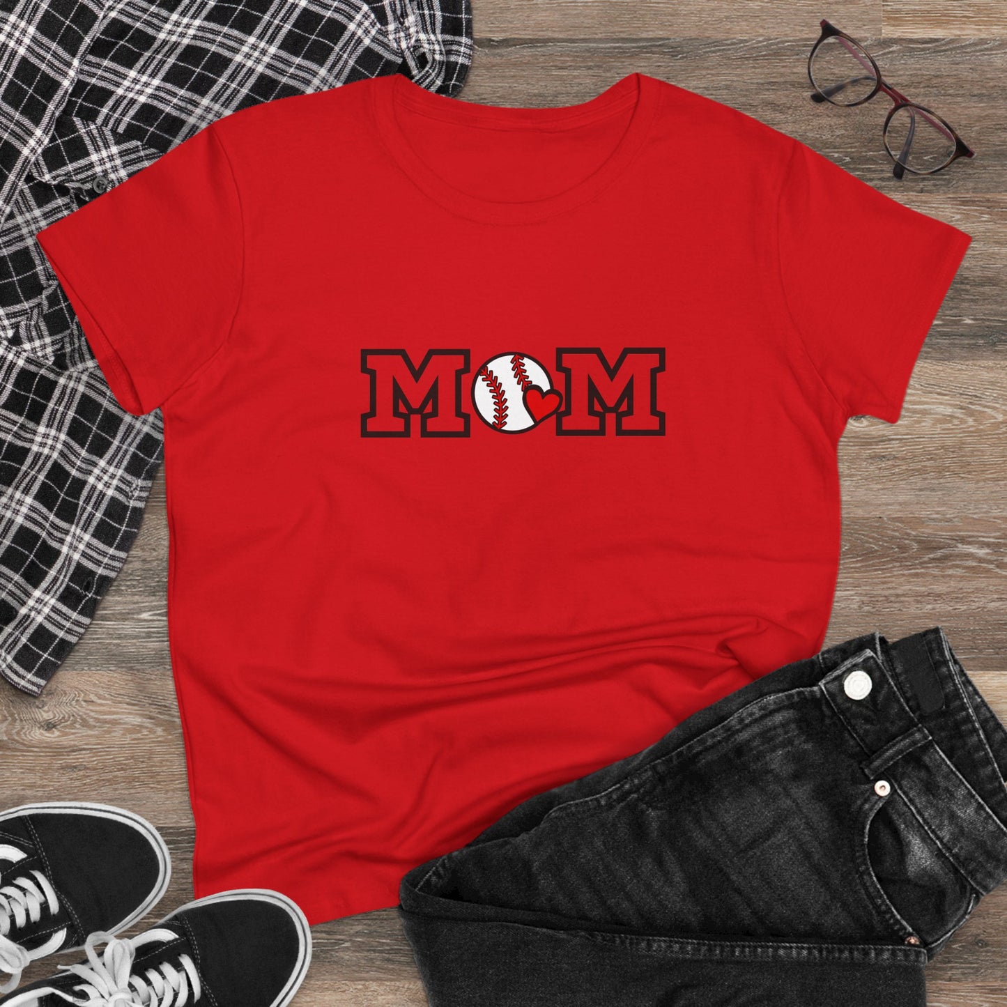 Baseball Mom Shirt, Sports Mom Gift, Cotton T-Shirt, Baseball Fan Apparel, Mother's Day Tee, Mom loves Baseball, Sports Mom