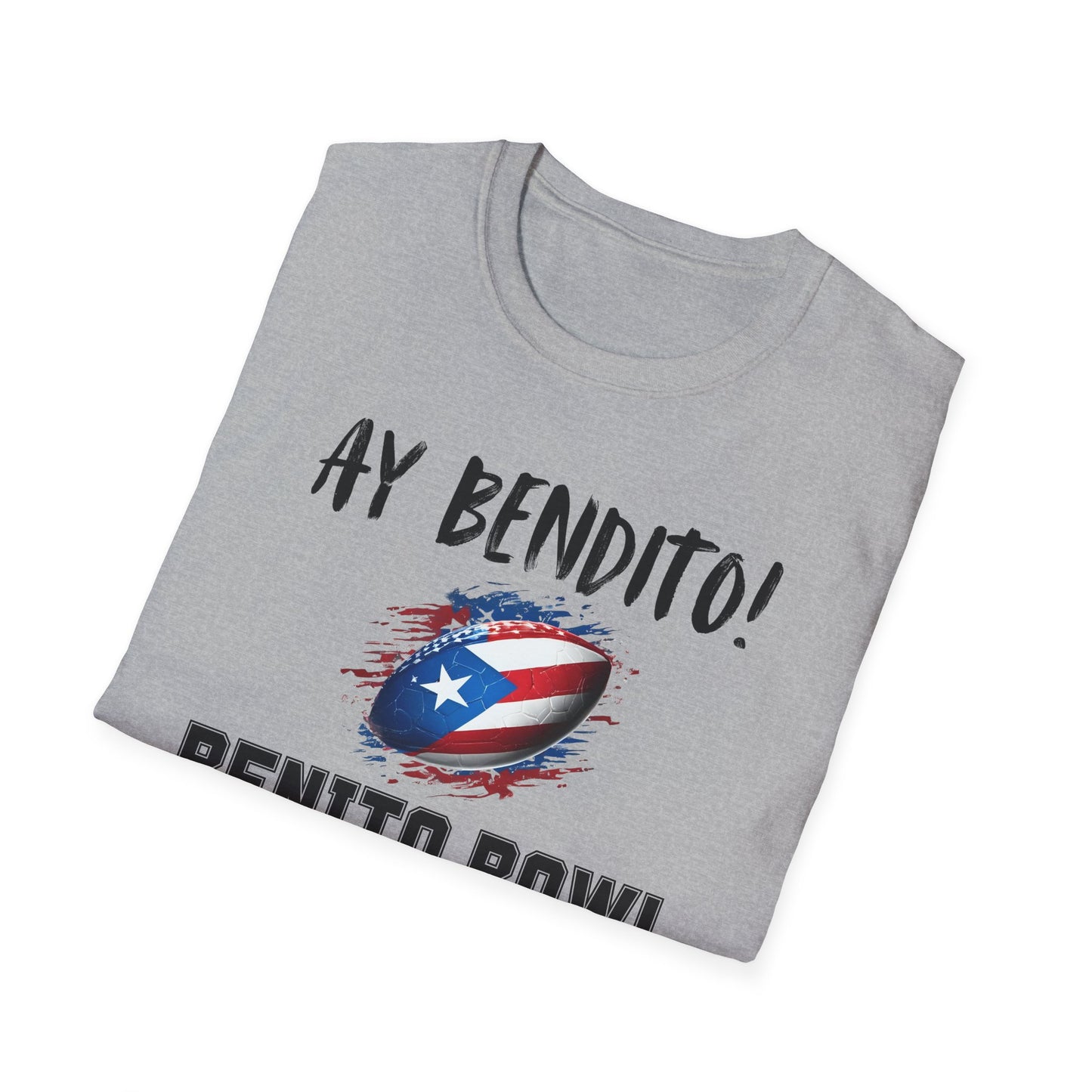 Ay Bendito! Benito Bowl T-Shirt, Halftime Benito Shirt, Football Fan Gift, Benito Tee, Puerto Rico Heritage Boriqua Pride Gift