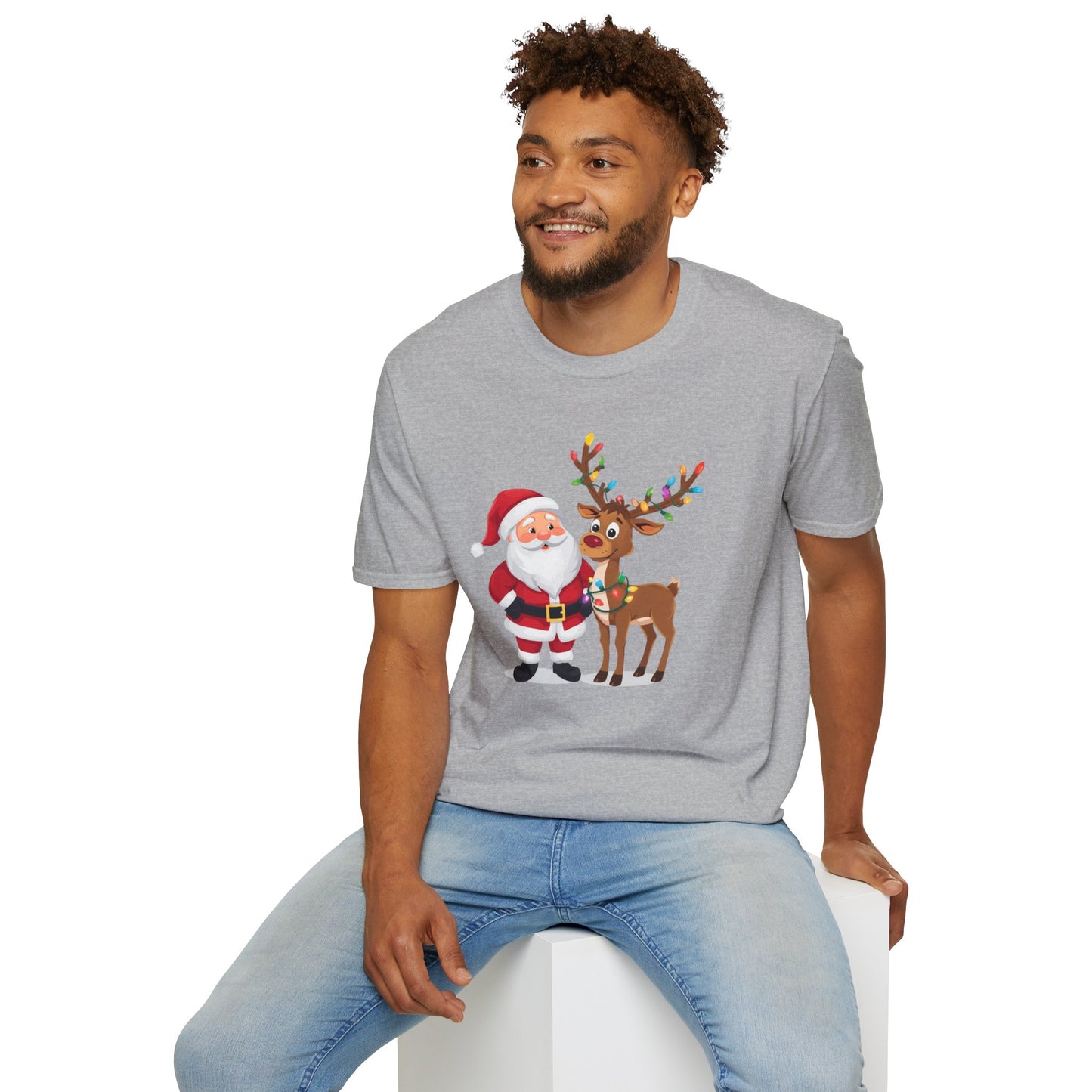 Santa and Rudolph Shirt, Family Christmas Shirts, Christmas T Shirt, Holiday Shirt, Cute Xmas Shirt for the family, Holiday Gift