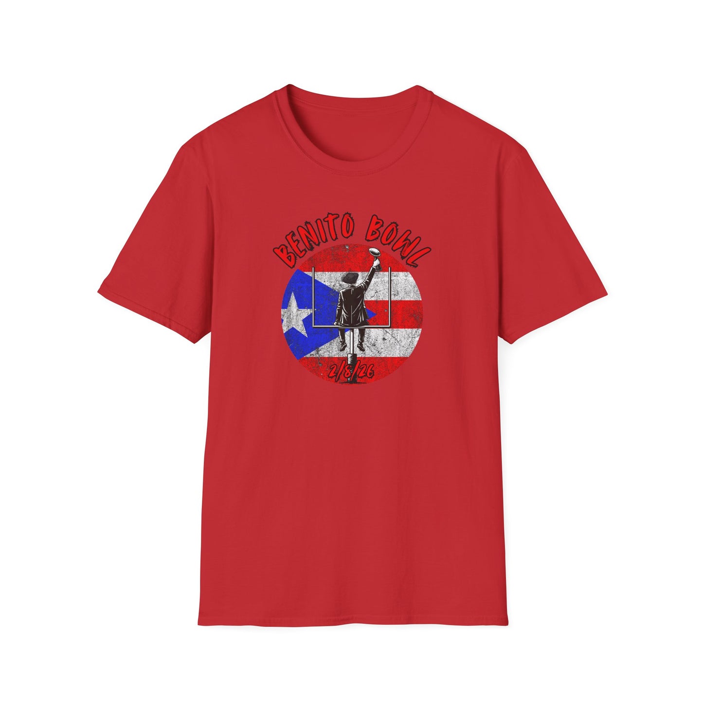 Benito Bowl 2/8/26 T-Shirt – Puerto Rico Heritage Tee, Boricua Pride Football Fan Shirt