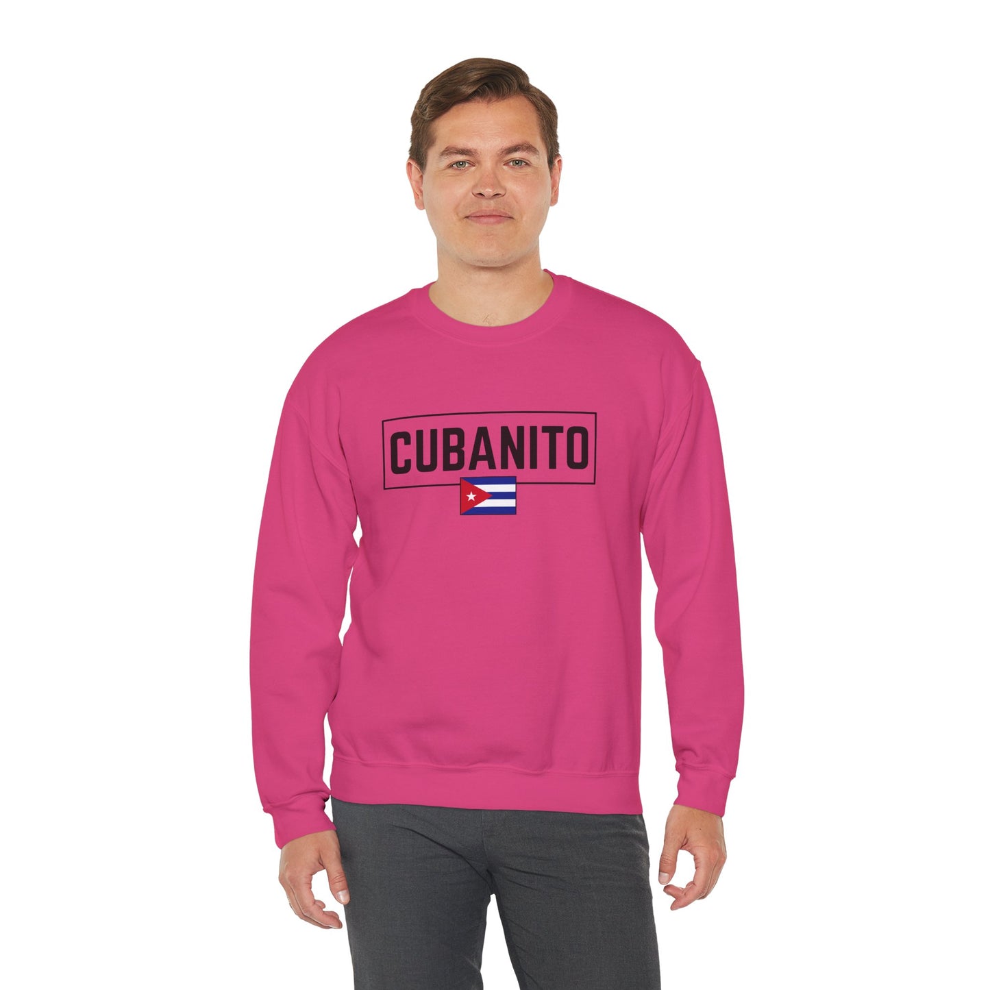 CUBANITO Sweatshirt – Cuban Flag Sweatshirt for Men, Latino Pride Sweatshirt, Cuba Heritage Top, Cuban Culture Graphic Sweatshirt