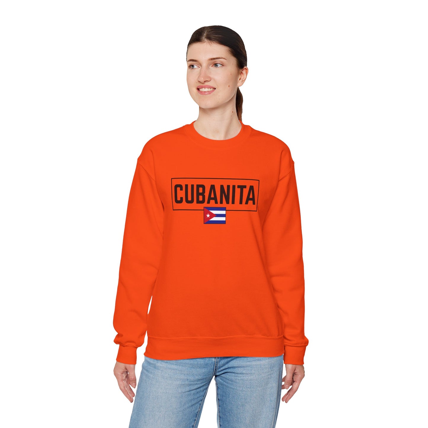 CUBANITA Sweatshirt – Cuban Flag Sweatshirt for Women, Latino Pride Sweatshirt, Cuba Heritage Top, Cuban Culture Graphic Sweatshirt
