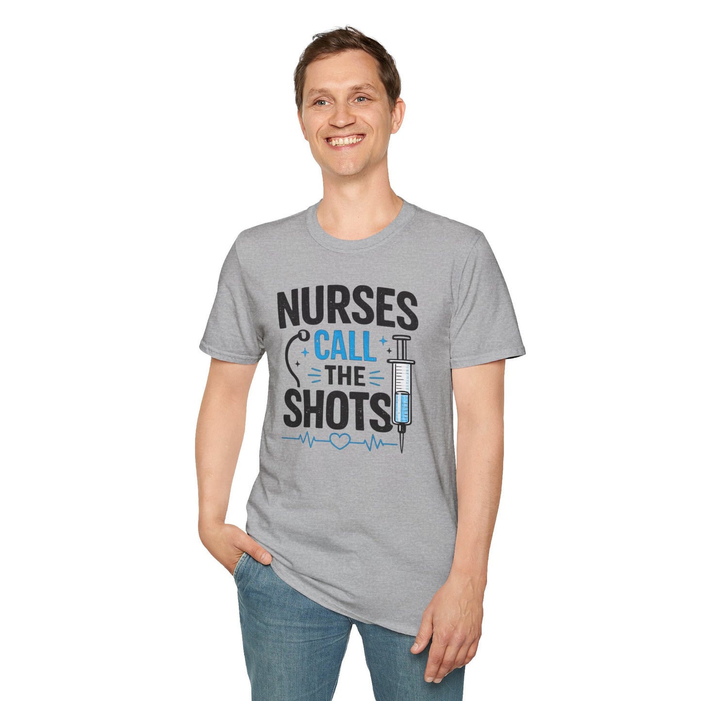 Nurses Call The Shots Shirt Funny Nurse Gift Medical Humor RN CNA Nursing Tee
