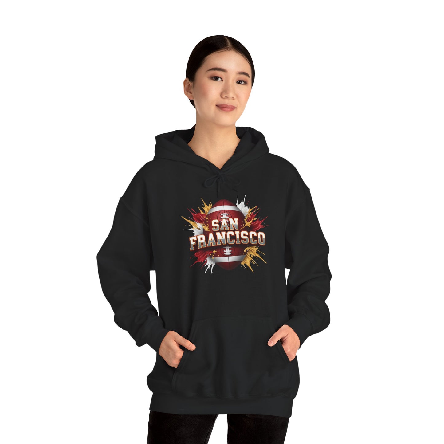 San Francisco Football Hoodie, San Francisco Team Hoodie, Football Gift for San Francisco Fans, Game Day Sports Fan Apparel, Football Fan