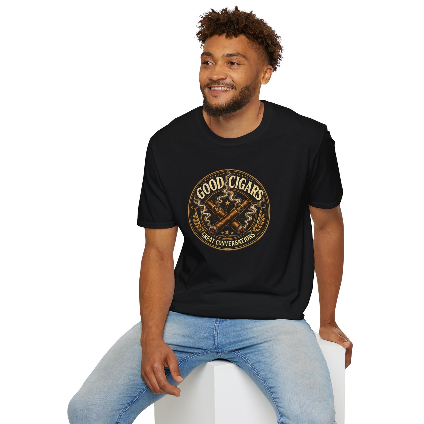 Good Cigars Great Conversations T-Shirt – Cigar Aficionado Graphic Tee