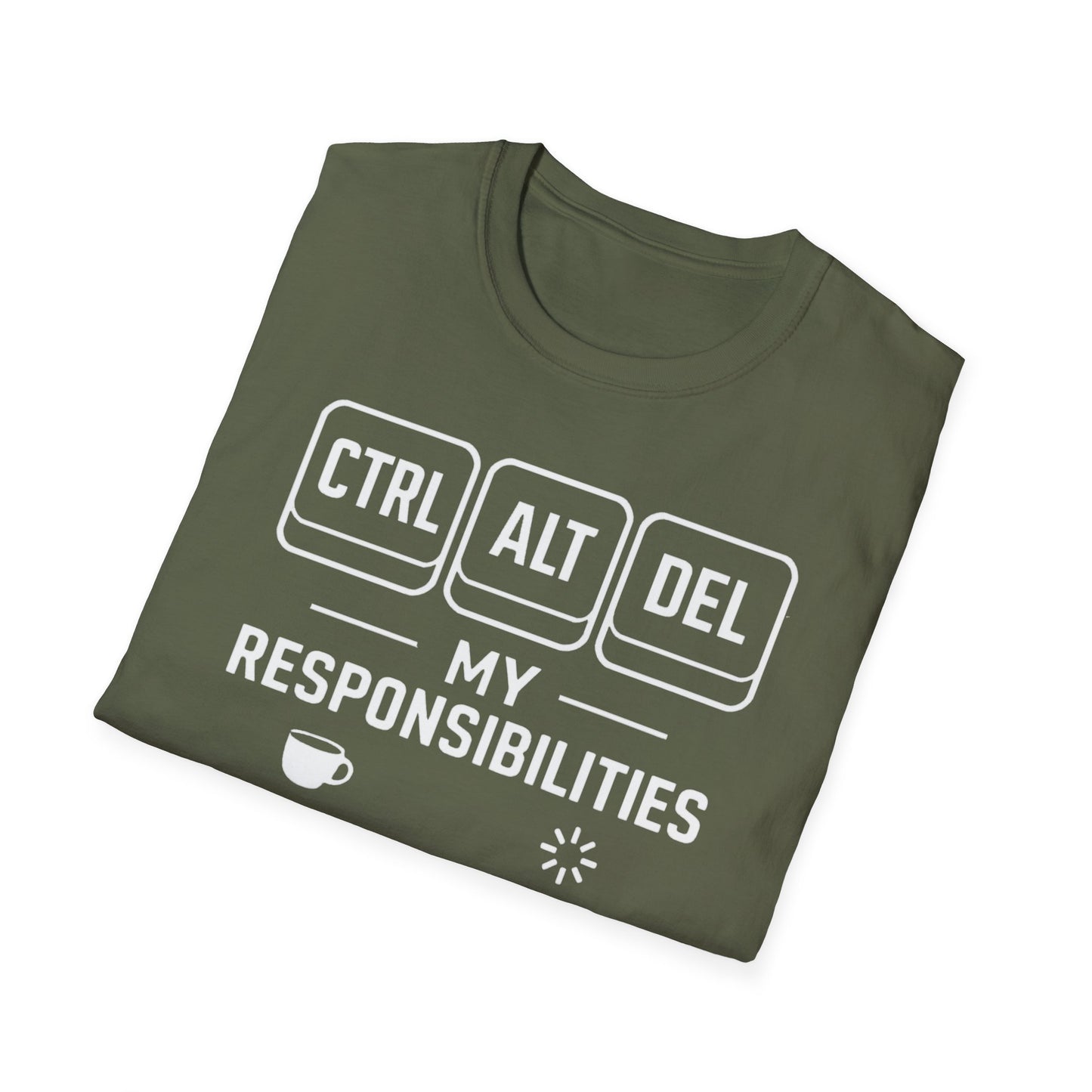 Funny Programmer Shirt, Ctrl Alt Del My Responsibilities Tee, Tech Humor Shirt, Geek Gift, Computer Nerd Unisex Tee