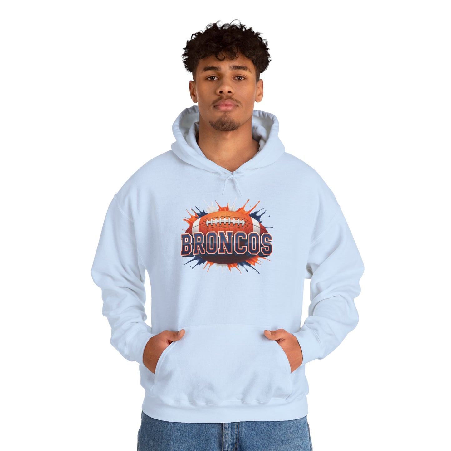 Denver Football Hoodie, Denver Team Hoodie, Football Gift for Denver Fans, Game Day Sports Fan Apparel, Football Fan Gift