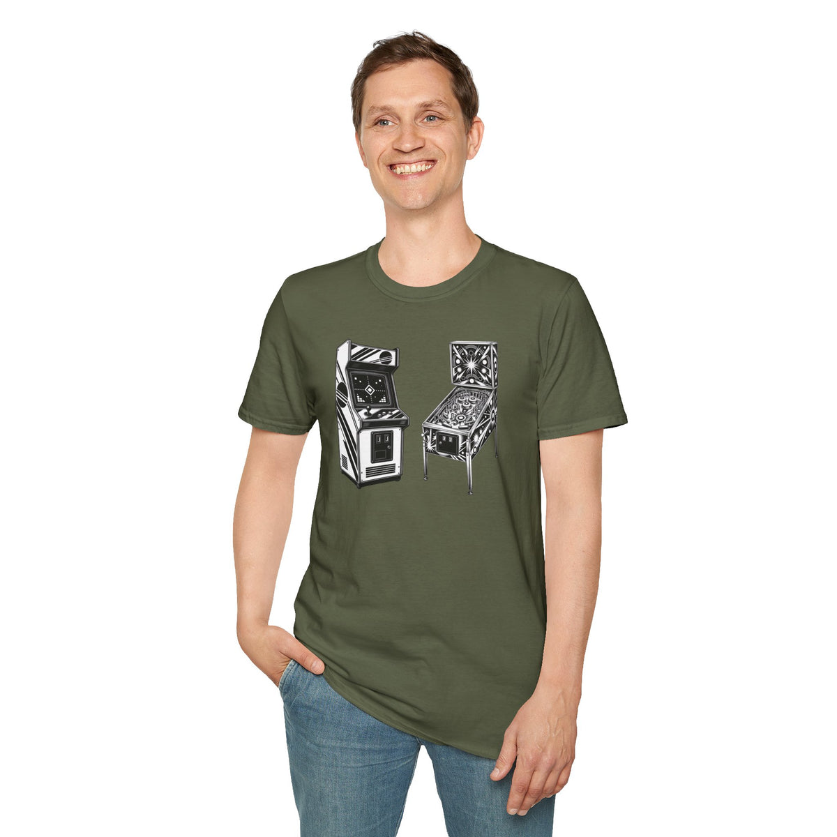 Arcade Game Shirt, Retro Pinball T-Shirt, Vintage Gaming Tee, Game Room Gift, Old School Gamer Shirt