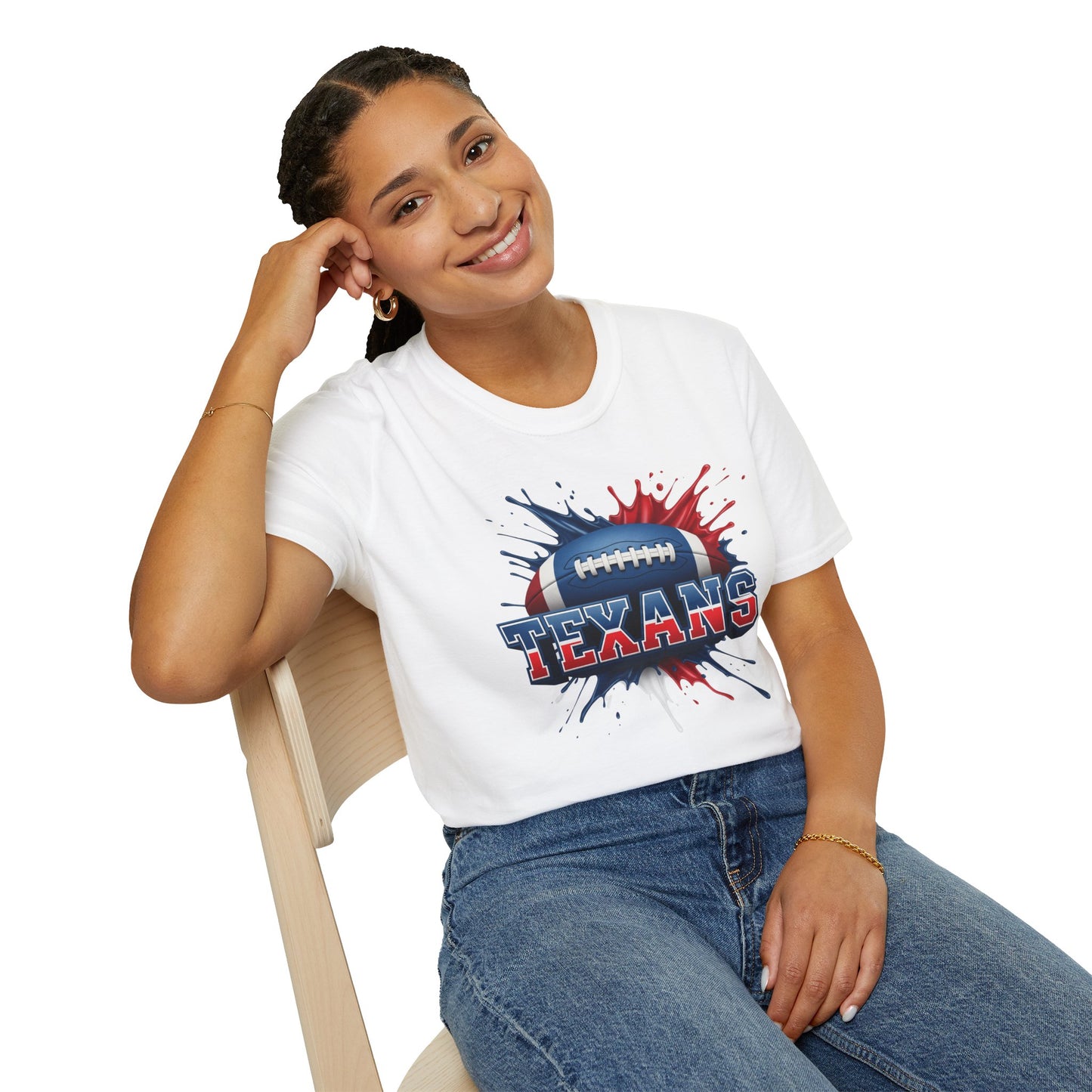 Houston Football Unisex T-Shirt, Houston Team Tee, Football Gift for Houston Fans, Game Day Shirt, Sports Fan Apparel, Football Tee