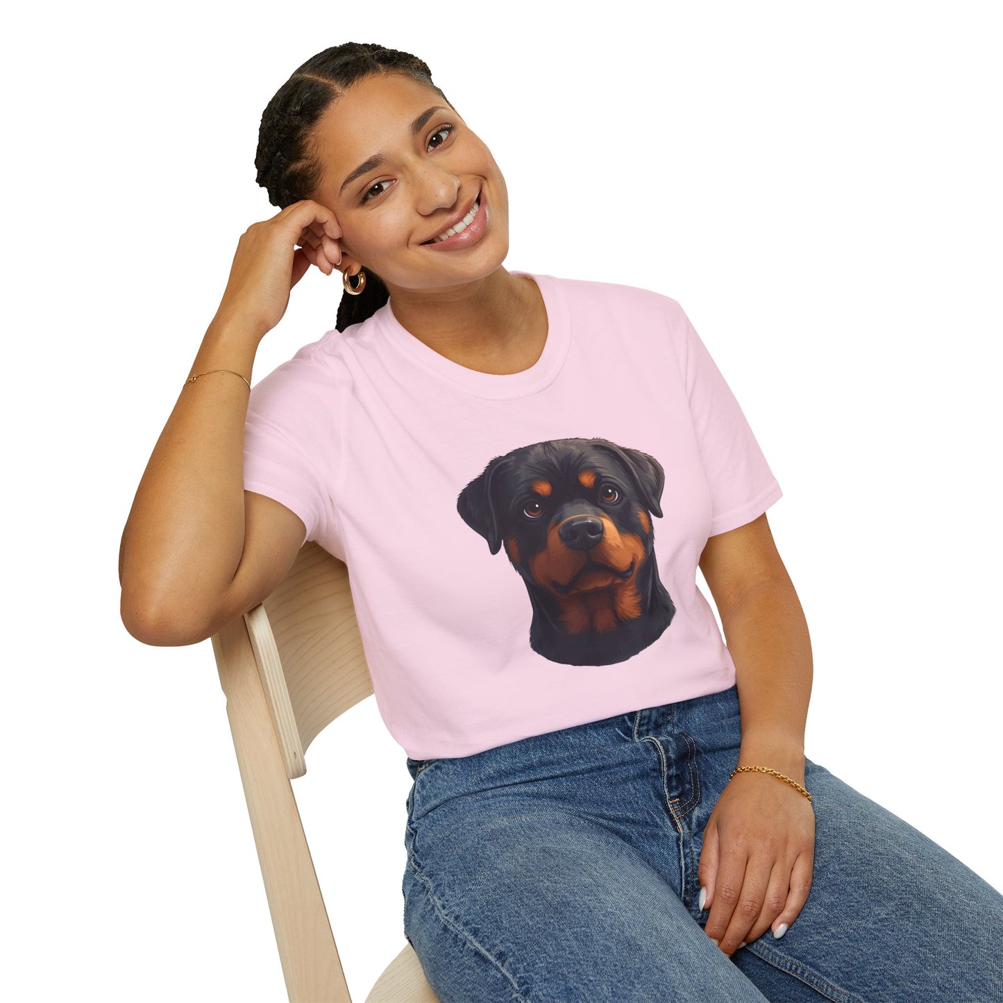 Rottweiler Dog Portrait Shirt – Rottweiler Dog Lover Gift, Cute Dog Mom Tee, Dog Dad Shirt, Pet Breed Apparel