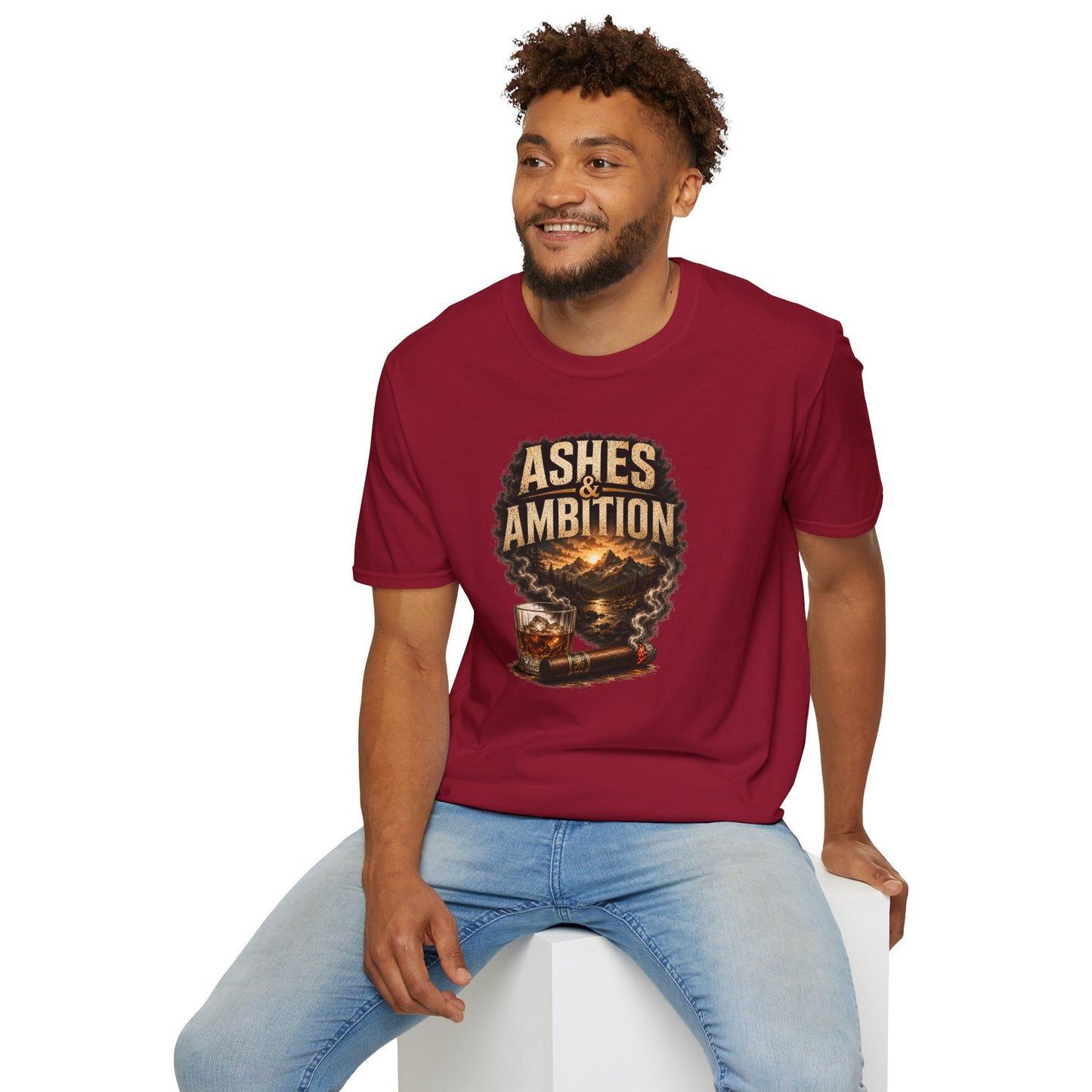 Ashes & Ambition Mountain Retreat T-Shirt – Cigar & Whiskey Lifestyle Tee