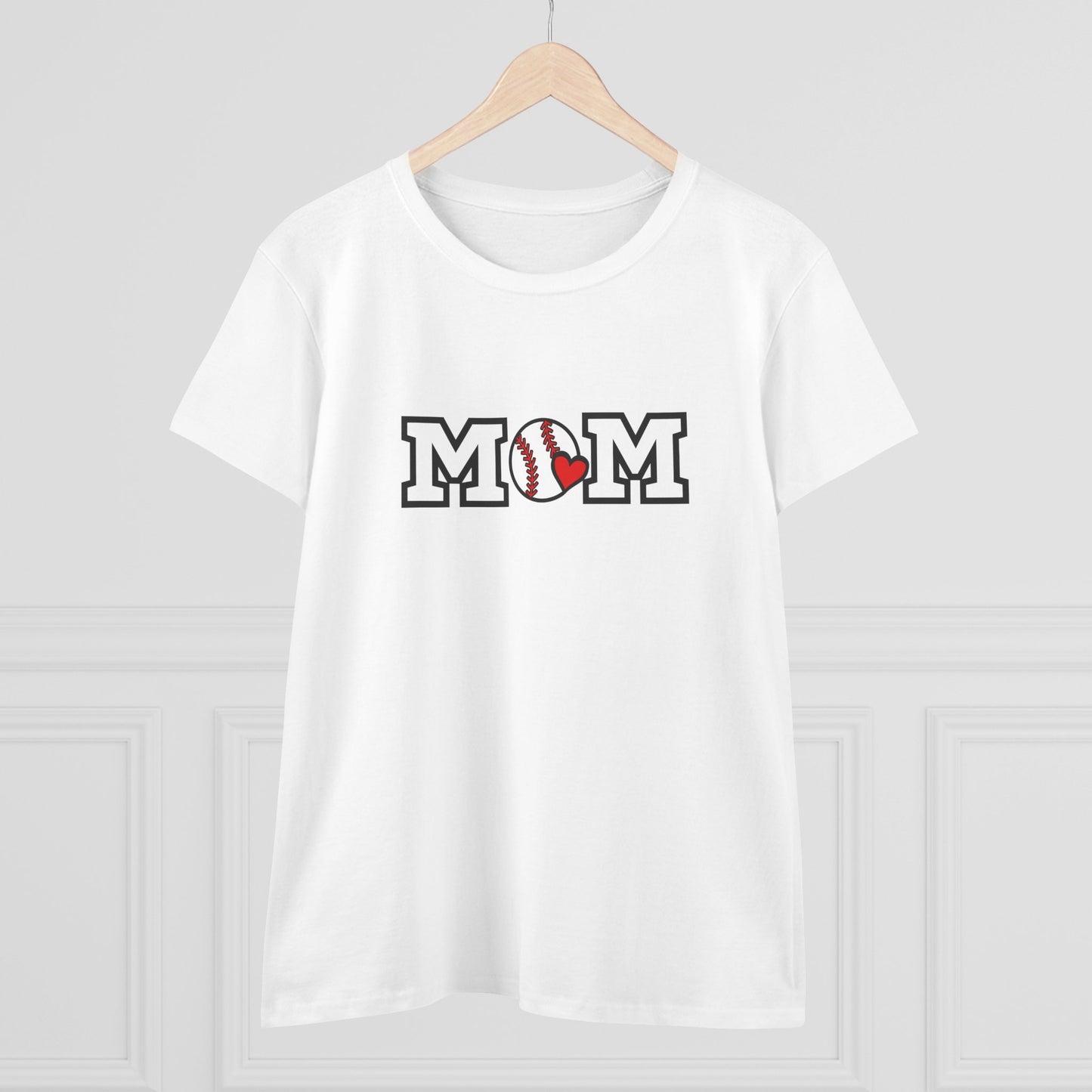 Baseball Mom Shirt, Sports Mom Gift, Cotton T-Shirt, Baseball Fan Apparel, Mother's Day Tee, Mom loves Baseball, Sports Mom