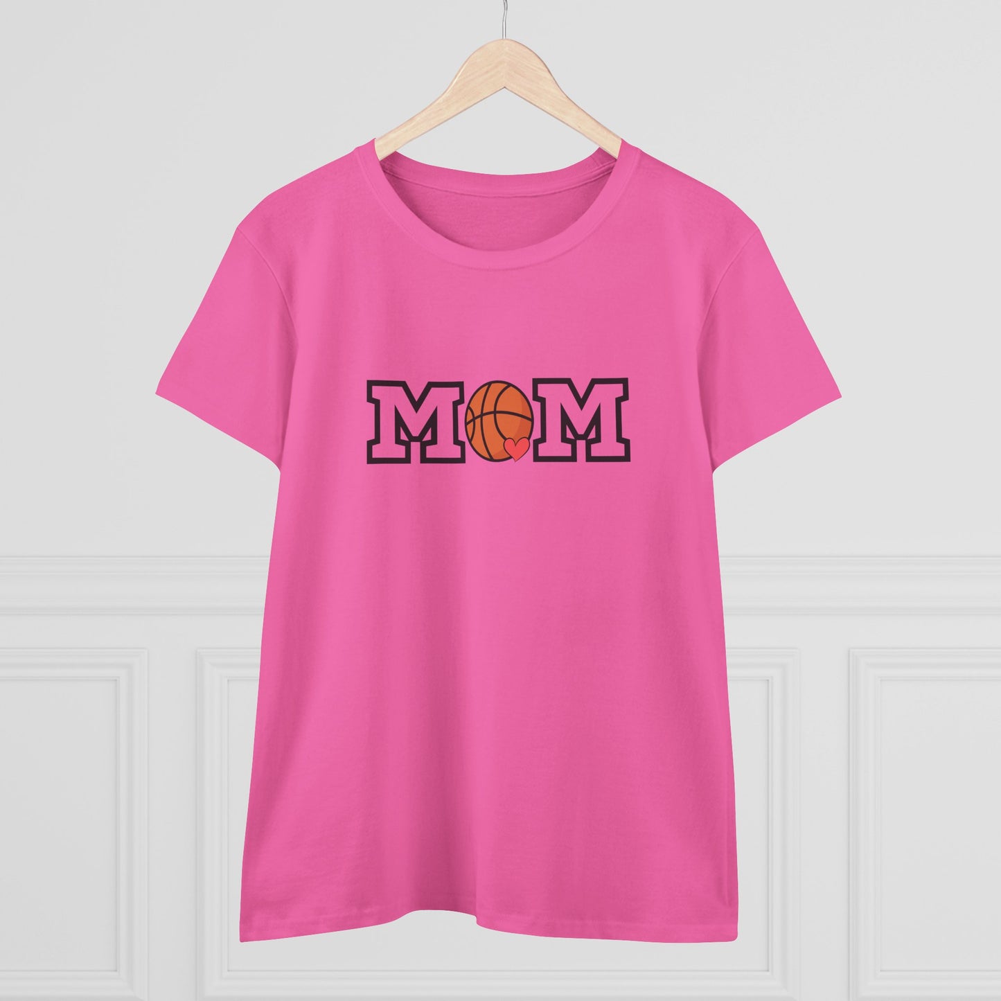 Basketball Mom Shirt, Sports Mom Gift, Cotton T-Shirt, Basketball Fan Apparel, Mother's Day Tee, Mom loves Basketball, Sports Mom