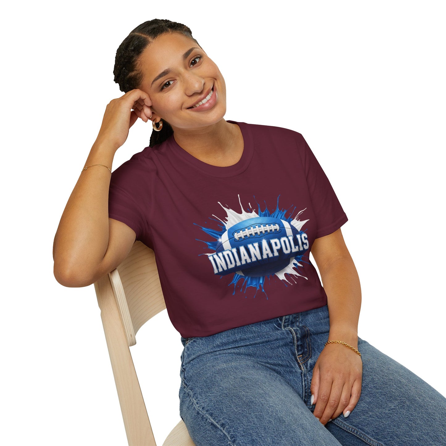 Indianapolis Football Unisex T-Shirt, Indianapolis Team Tee, Football Gift for Indianapolis Fans, Game Day Shirt, Sports Fan Apparel Tee