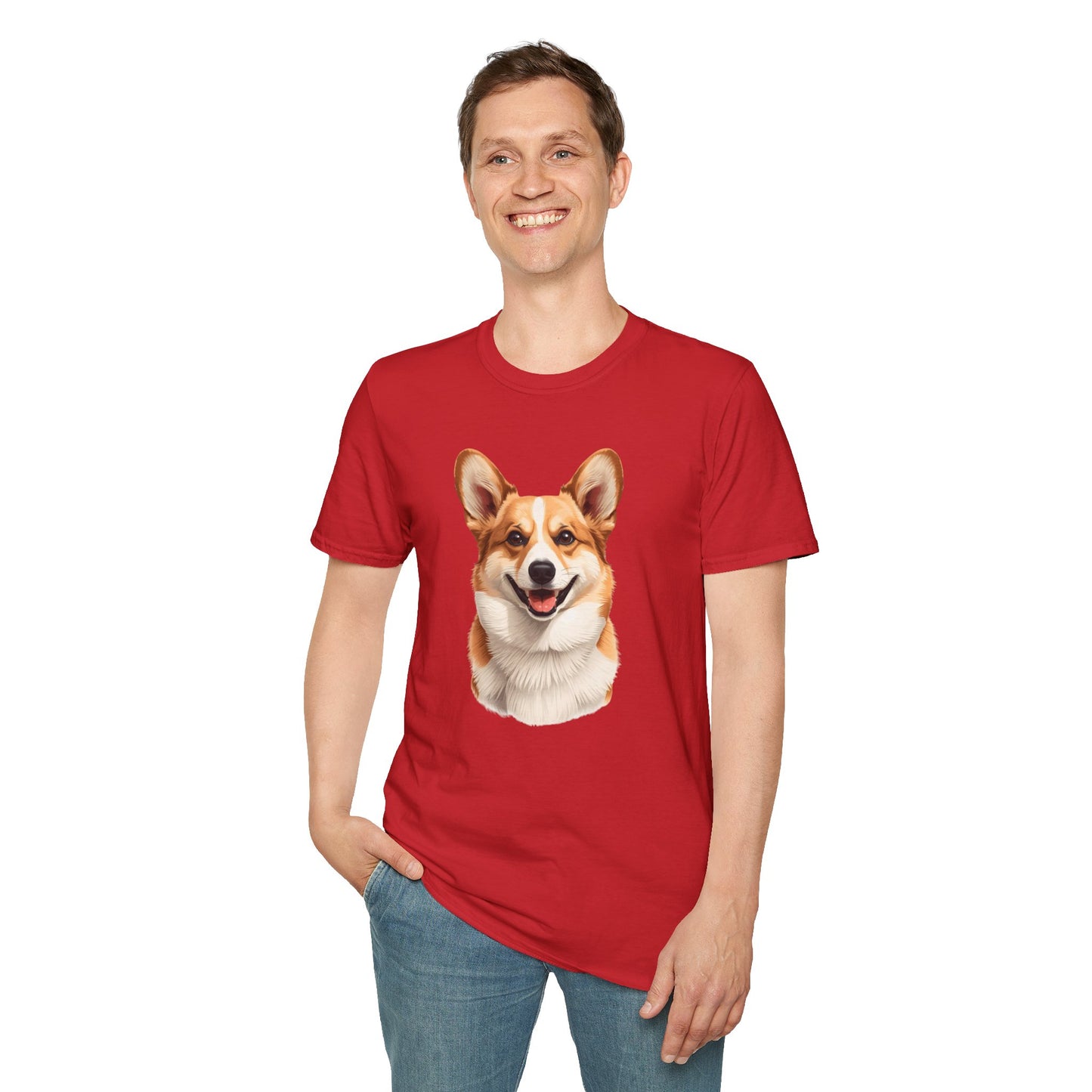 Corgi Dog Portrait Shirt – Corgi Dog Lover Gift, Cute Dog Mom Tee, Dog Dad Shirt, Pet Breed Apparel