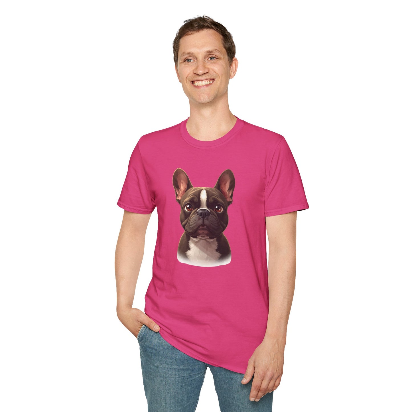 French Bulldog Dog Portrait Shirt – Frenchie Dog Lover Gift, Cute Dog Mom Tee, Dog Dad Shirt, Pet Breed Apparel
