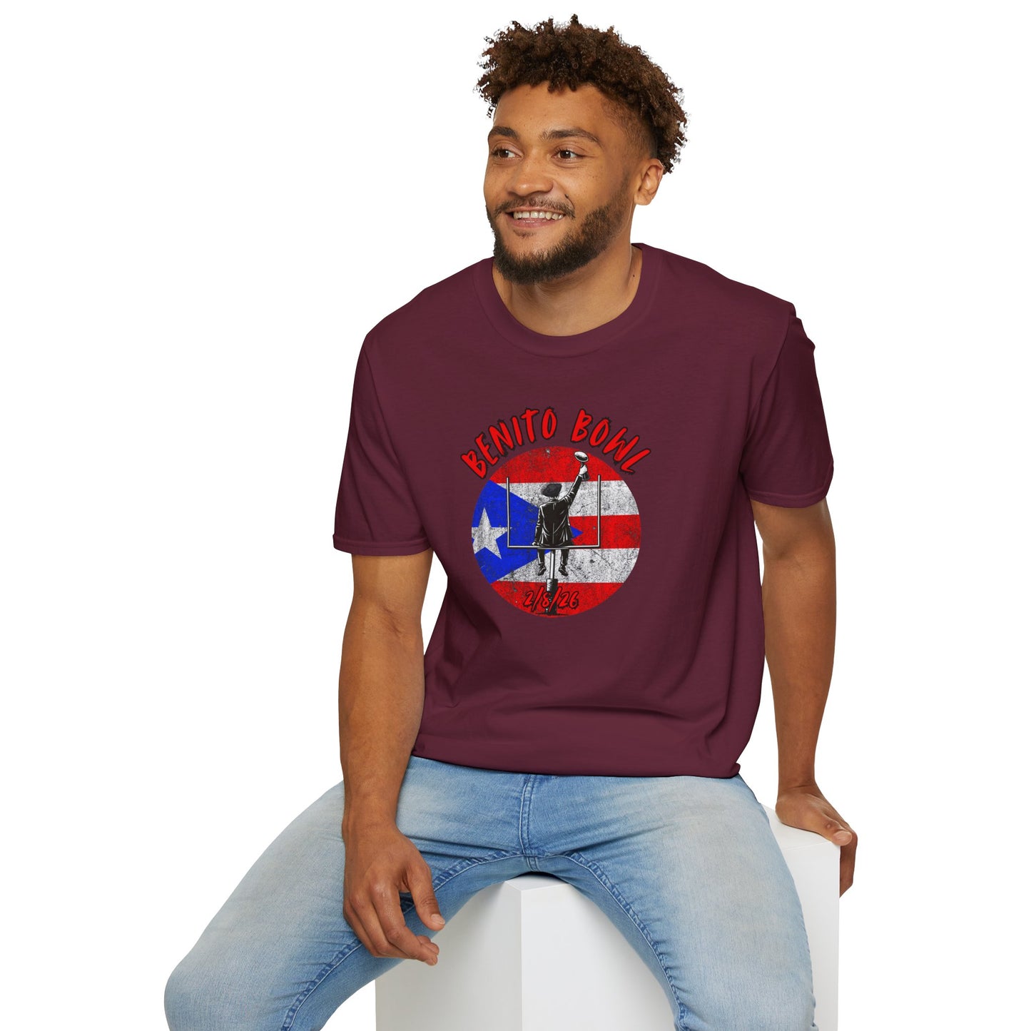 Benito Bowl 2/8/26 T-Shirt – Puerto Rico Heritage Tee, Boricua Pride Football Fan Shirt