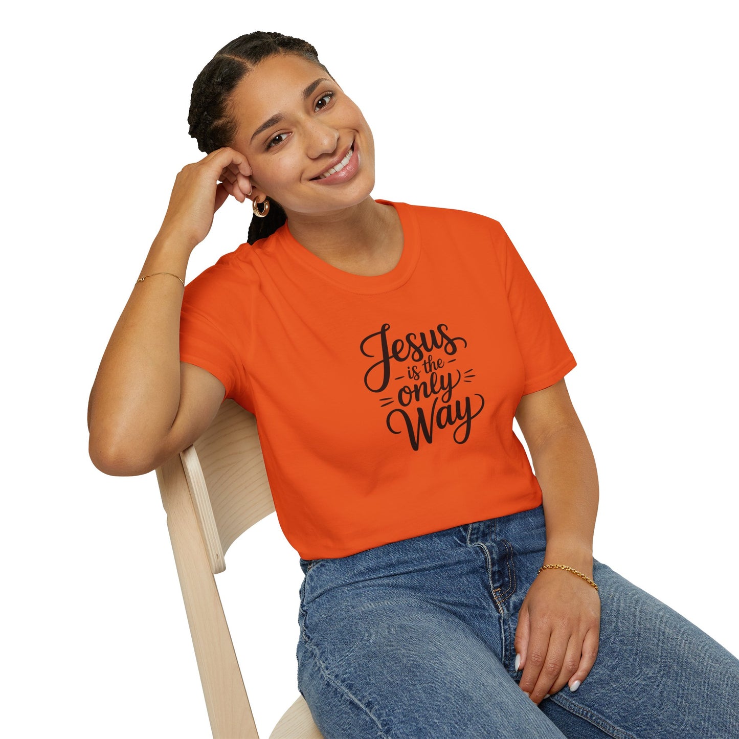 Jesus Is the Only Way T-Shirt – Christian Faith Shirt, Inspirational Bible Verse Tee, Religious Graphic Top