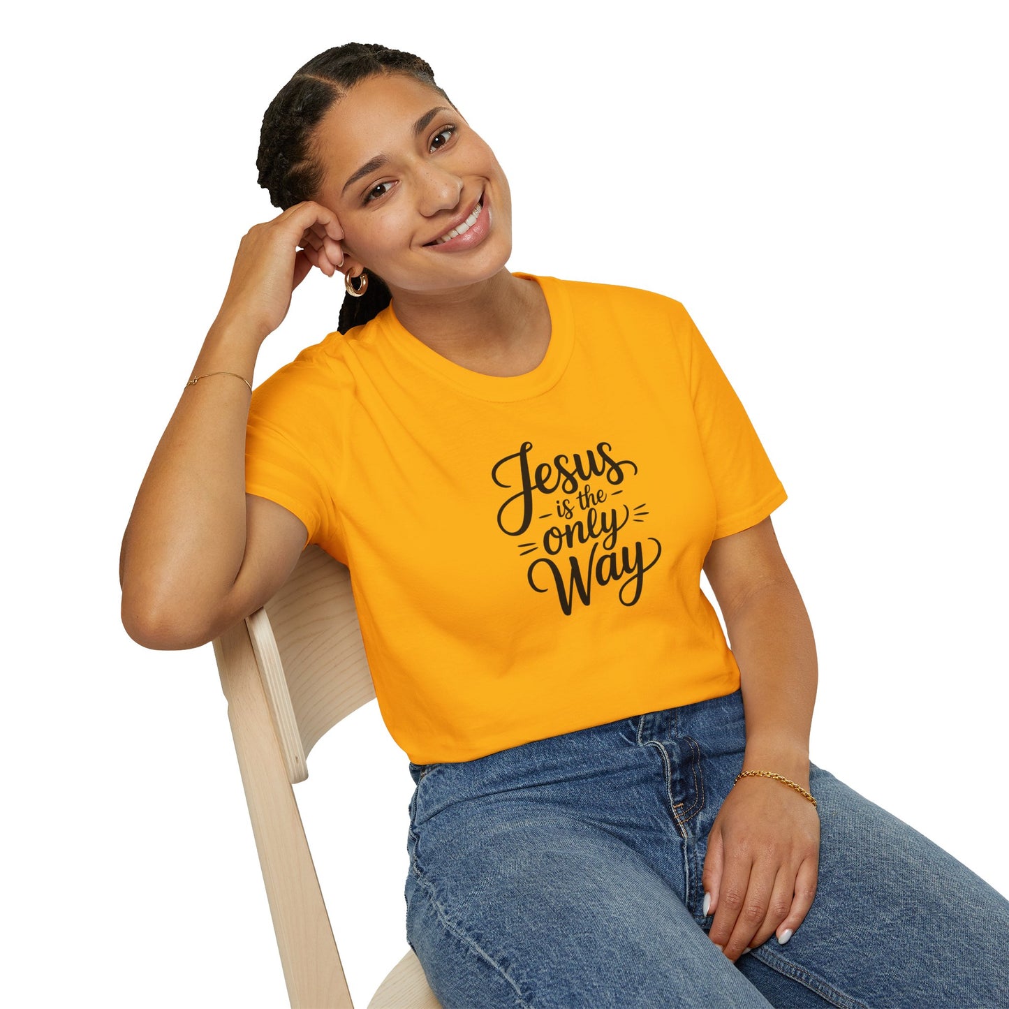 Jesus Is the Only Way T-Shirt – Christian Faith Shirt, Inspirational Bible Verse Tee, Religious Graphic Top