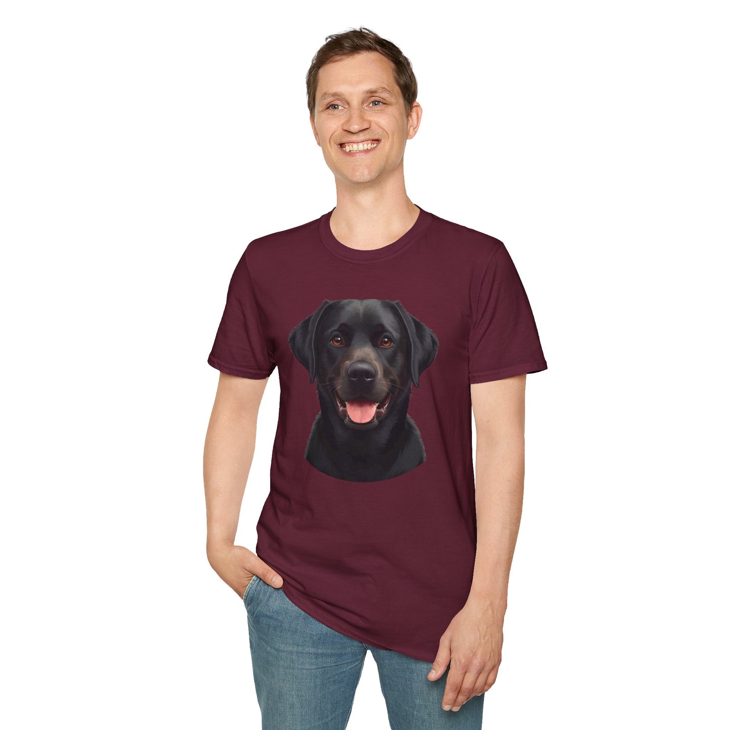 Labrador Retriever Dog Portrait Shirt – Black Lab Dog Lover Gift, Cute Dog Mom Tee, Dog Dad Shirt, Pet Breed Apparel