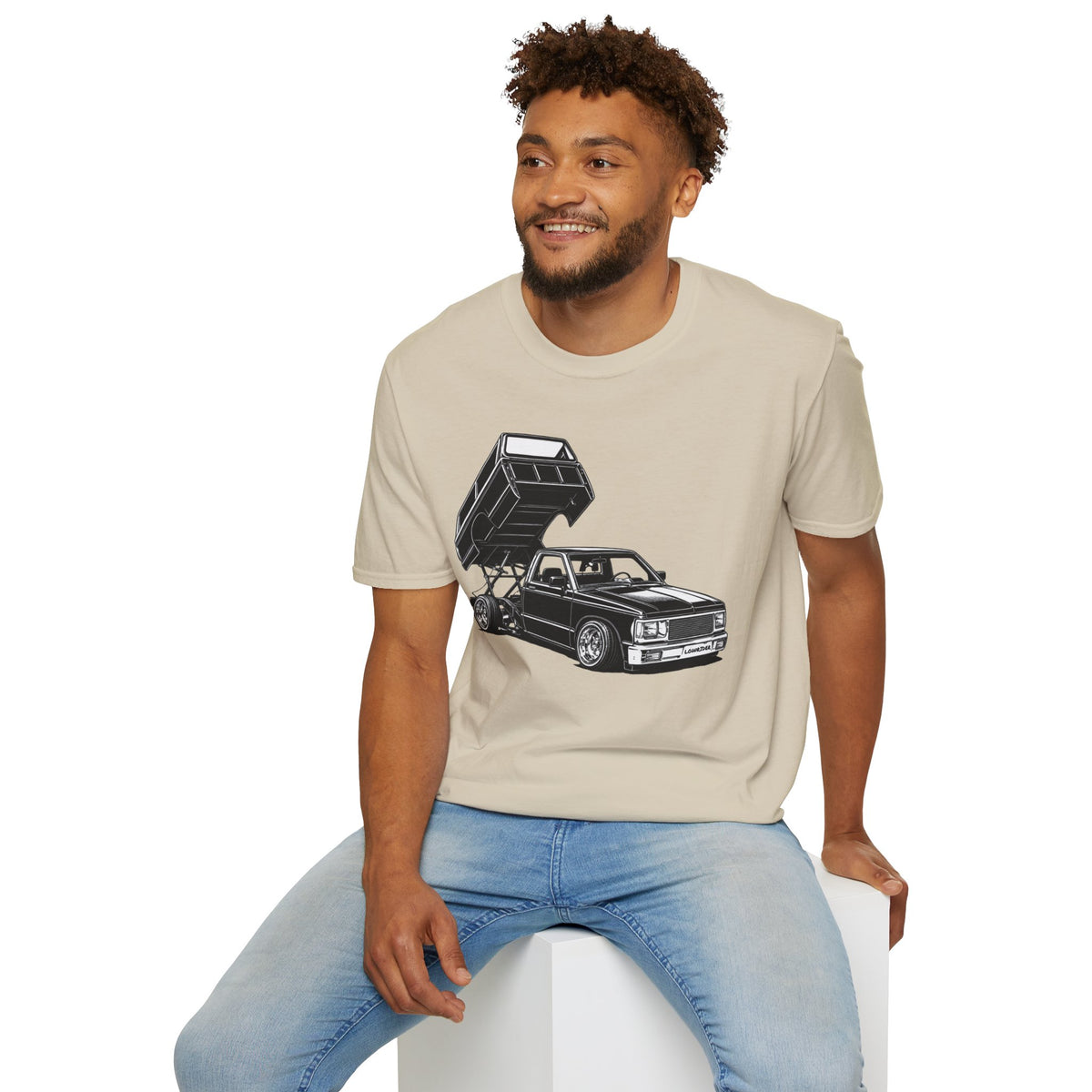 Lowrider Truck Shirt, Mini Truck T-Shirt, Custom Lowered Truck Tee, Car Enthusiast Gift, Mini Truck Bed Dancer, Garage Wear