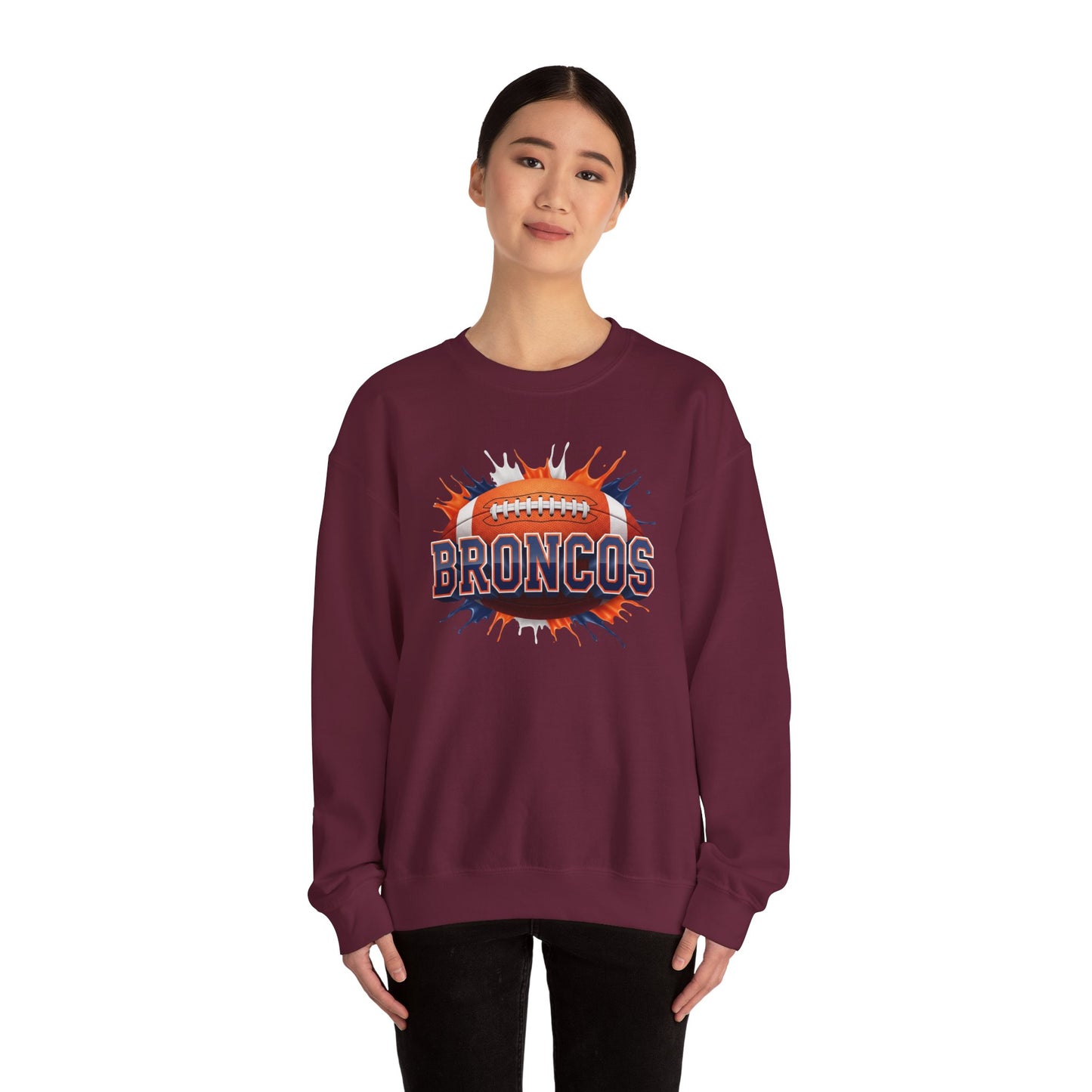 Denver Football Sweatshirt, Denver Team Sweatshirt, Football Gift for Denver Fans, Game Day Sports Fan Football Apparel