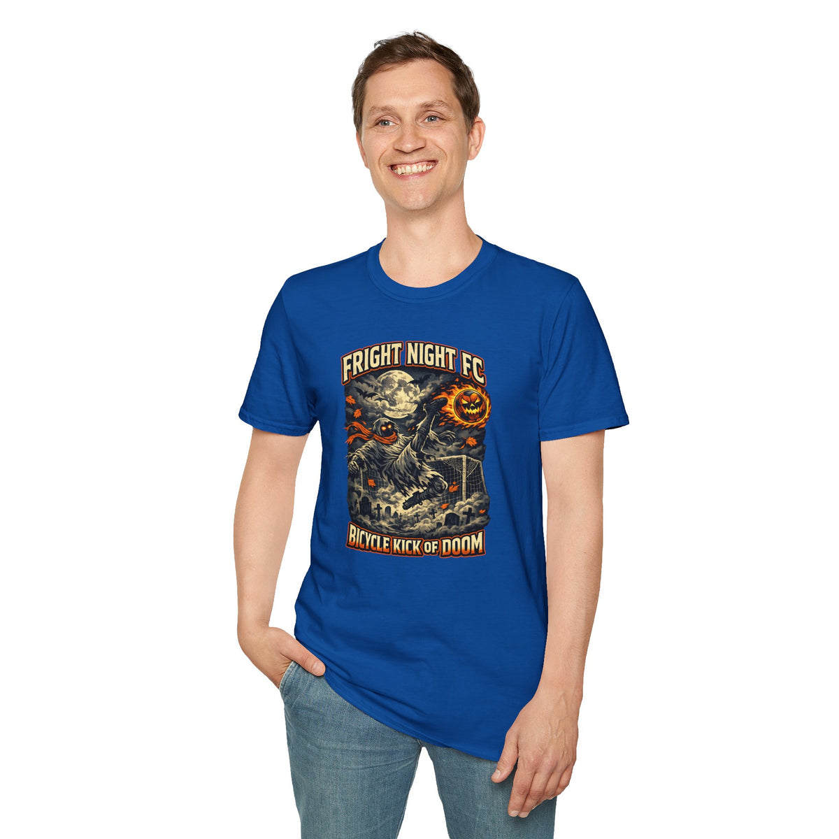 Halloween Soccer Shirt, Fright Night FC Tee, Mummy Soccer T-Shirt, Pumpkin Soccer Ball Shirt, Fall Sports Gift