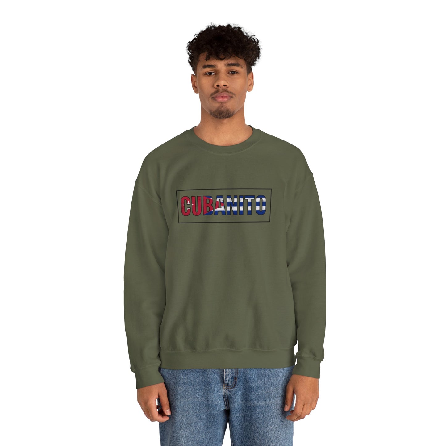CUBANITO Sweatshirt – Cuban Flag Sweatshirt for Men, Latino Pride Sweatshirt, Cuba Heritage Top, Cuban Culture Graphic Sweatshirt
