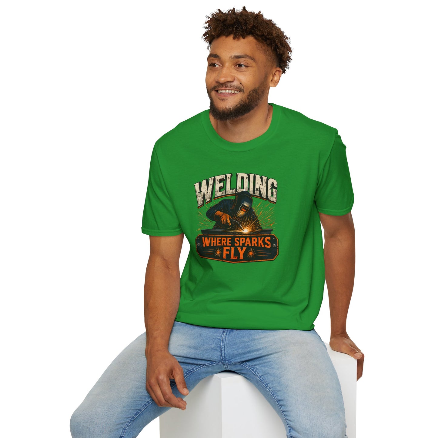Welding Where Sparks Fly Shirt, Funny Welder T Shirt Gift, Welding Graphic Tee, Metal Worker Shirt, Blue Collar Tee