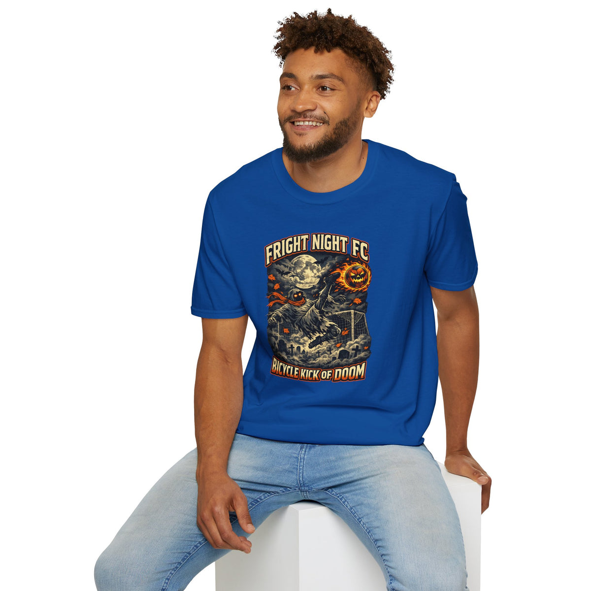 Halloween Soccer Shirt, Fright Night FC Tee, Mummy Soccer T-Shirt, Pumpkin Soccer Ball Shirt, Fall Sports Gift