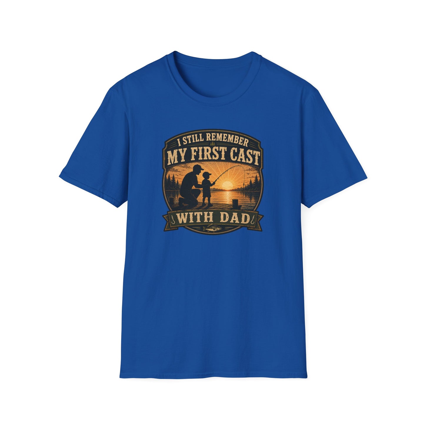 Fishing Dad Shirt, First Cast with Dad Tee, Fathers Day Fishing T-Shirt, Fisherman Gift, Dad and Son Fishing Shirt