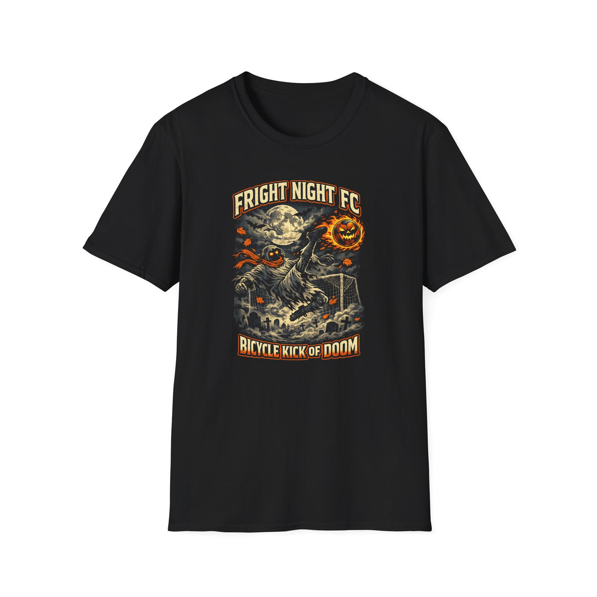 Halloween Soccer Shirt, Fright Night FC Tee, Mummy Soccer T-Shirt, Pumpkin Soccer Ball Shirt, Fall Sports Gift